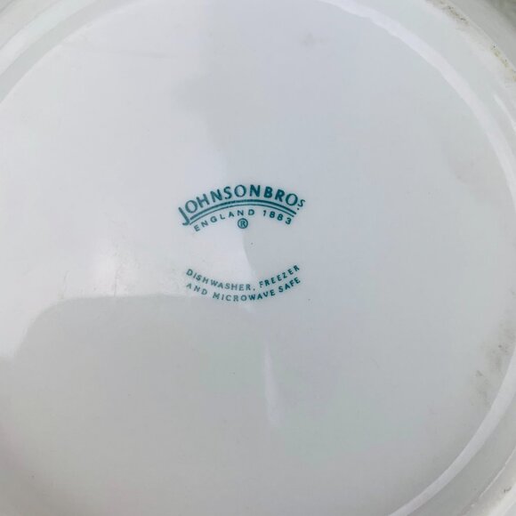 Johnson Brothers FRESH FRUIT Octagonal Green Trim England Vegetable Serving Bowl - Picture 5 of 8